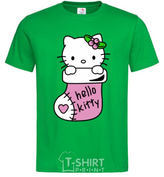 Men's T-Shirt New Year Hello Kitty kelly-green фото