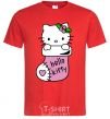 Men's T-Shirt New Year Hello Kitty red фото