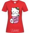 Women's T-shirt New Year Hello Kitty red фото