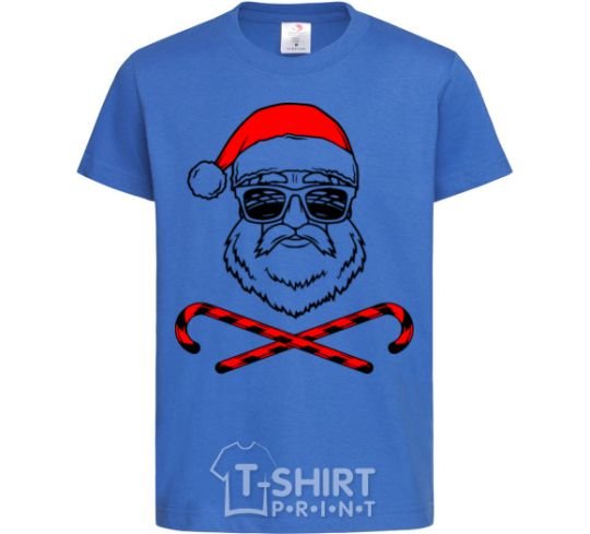 Kids T-shirt Santa Claus hoho swag royal-blue фото