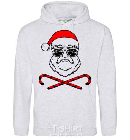 Men`s hoodie Santa Claus hoho swag sport-grey фото