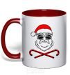 Mug with a colored handle Santa Claus hoho swag red фото