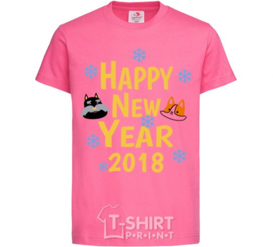 Kids T-shirt Happy New 2018 heliconia фото