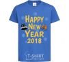 Kids T-shirt Happy New 2018 royal-blue фото