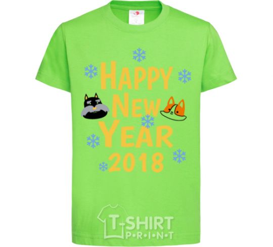 Kids T-shirt Happy New 2018 orchid-green фото
