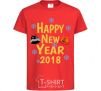 Kids T-shirt Happy New 2018 red фото