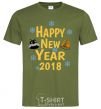 Men's T-Shirt Happy New 2018 millennial-khaki фото