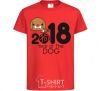 Kids T-shirt 2018 Year of the dog red фото