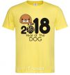 Мужская футболка 2018 Year of the dog Лимонный фото