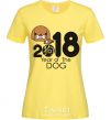 Женская футболка 2018 Year of the dog Лимонный фото