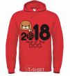 Men`s hoodie 2018 Year of the dog bright-red фото