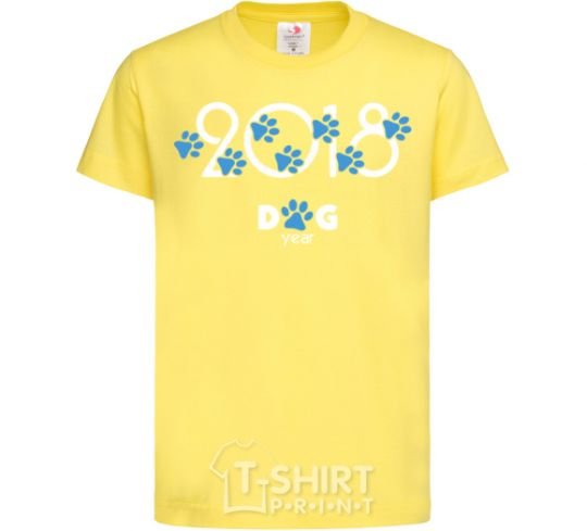 Kids T-shirt 2018 dog year cornsilk фото