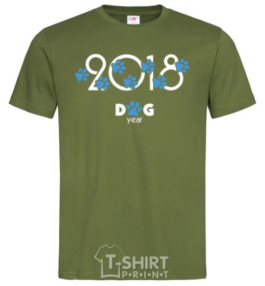 Men's T-Shirt 2018 dog year millennial-khaki фото