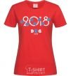 Women's T-shirt 2018 dog year red фото