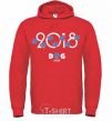 Men`s hoodie 2018 dog year bright-red фото