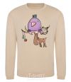 Sweatshirt Funny deer&bird sand фото