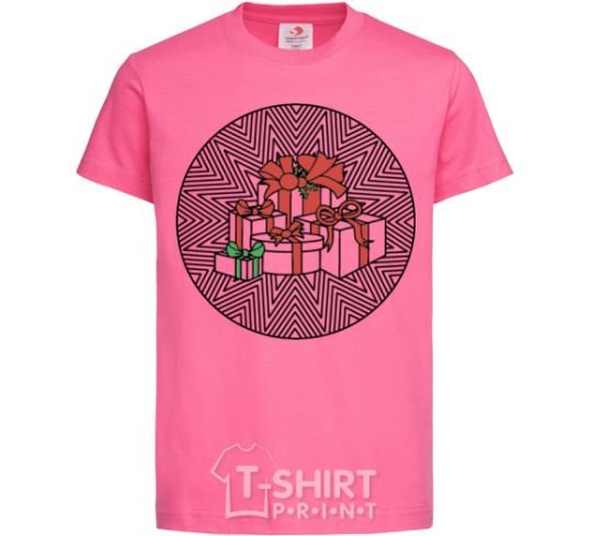 Детская футболка Round Presents Ярко-розовый фото