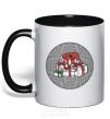 Mug with a colored handle Round Presents black фото