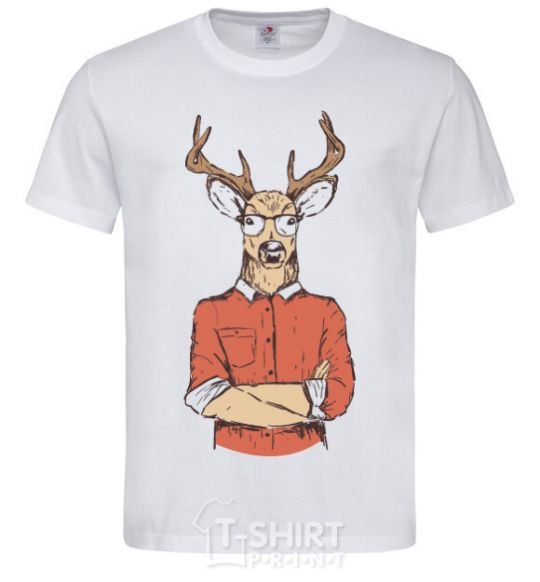 Мужская футболка Oh, deer Белый фото