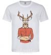 Мужская футболка Oh, deer Белый фото