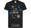 Kids T-shirt Let it snow black фото