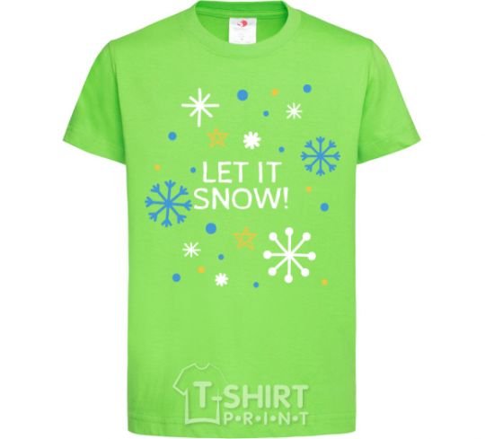 Kids T-shirt Let it snow orchid-green фото