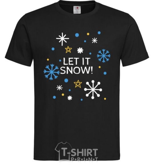 Men's T-Shirt Let it snow black фото