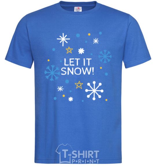 Men's T-Shirt Let it snow royal-blue фото