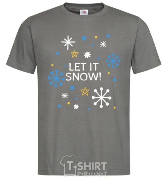 Мужская футболка Let it snow Графит фото