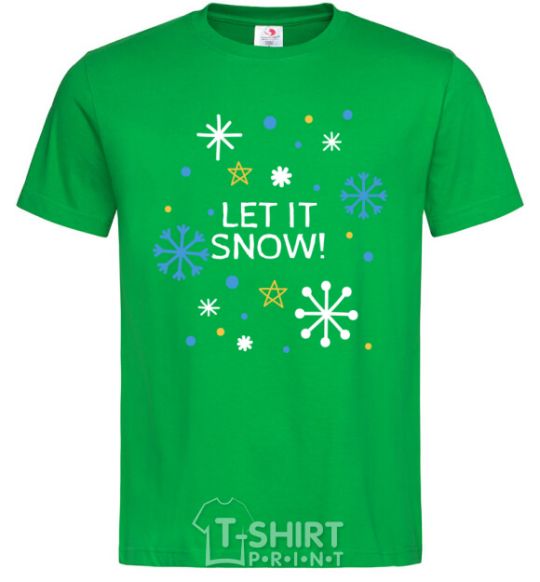 Men's T-Shirt Let it snow kelly-green фото