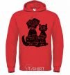 Men`s hoodie Friends are like stars bright-red фото