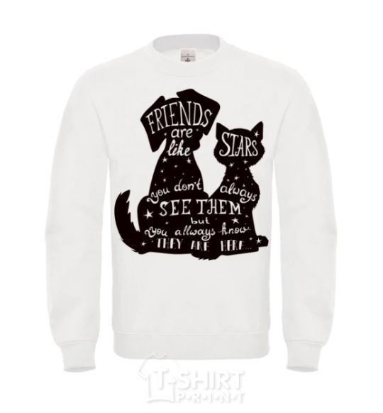 Sweatshirt Friends are like stars White фото