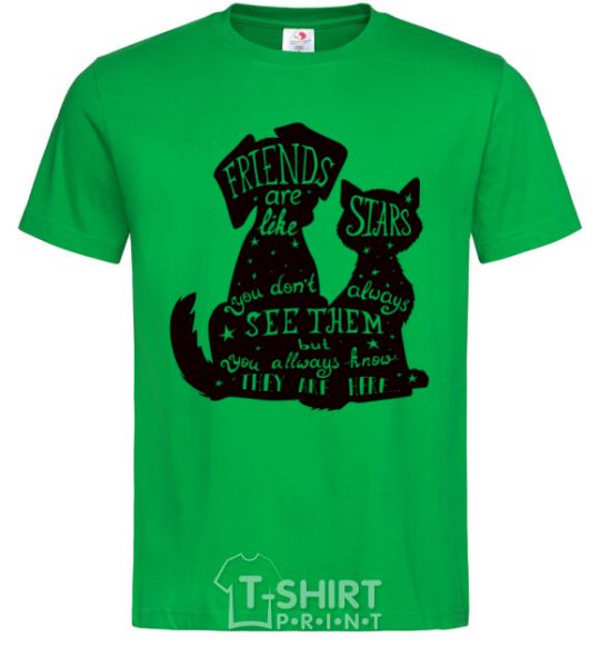 Men's T-Shirt Friends are like stars kelly-green фото