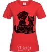Women's T-shirt Friends are like stars red фото