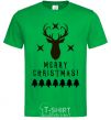 Men's T-Shirt Merry Christmas Black Deer kelly-green фото
