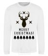 Свитшот Merry Christmas Black Deer Белый фото