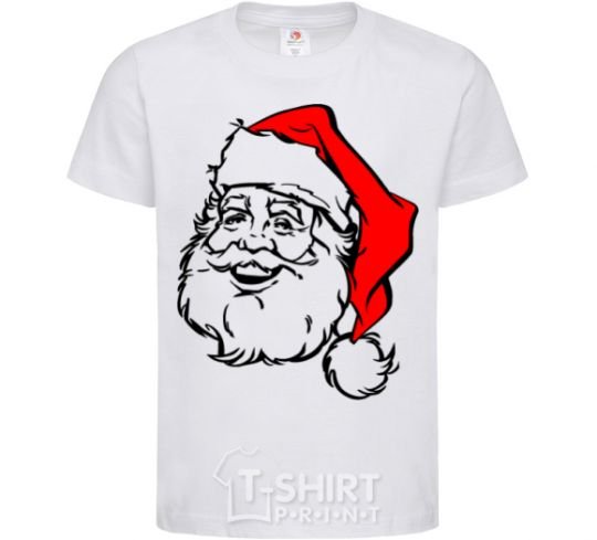 Kids T-shirt Santa White фото