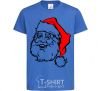 Kids T-shirt Santa royal-blue фото