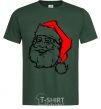 Мужская футболка Санта Темно-зеленый фото