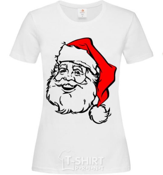 Women's T-shirt Santa White фото