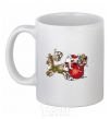 Ceramic mug Santa on a sleigh White фото
