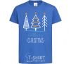 Детская футболка Надпись Merry Christmas Ярко-синий фото