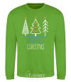 Sweatshirt Merry Christmas inscription orchid-green фото