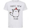 Kids T-shirt Happy Mew Year White фото