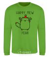 Sweatshirt Happy Mew Year orchid-green фото