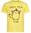 Men's T-Shirt Happy Mew Year cornsilk фото