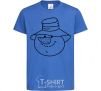 Детская футболка SNOWMAN IN HAT Ярко-синий фото
