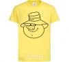 Kids T-shirt SNOWMAN IN HAT cornsilk фото