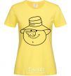 Женская футболка SNOWMAN IN HAT Лимонный фото
