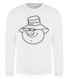 Sweatshirt SNOWMAN IN HAT White фото